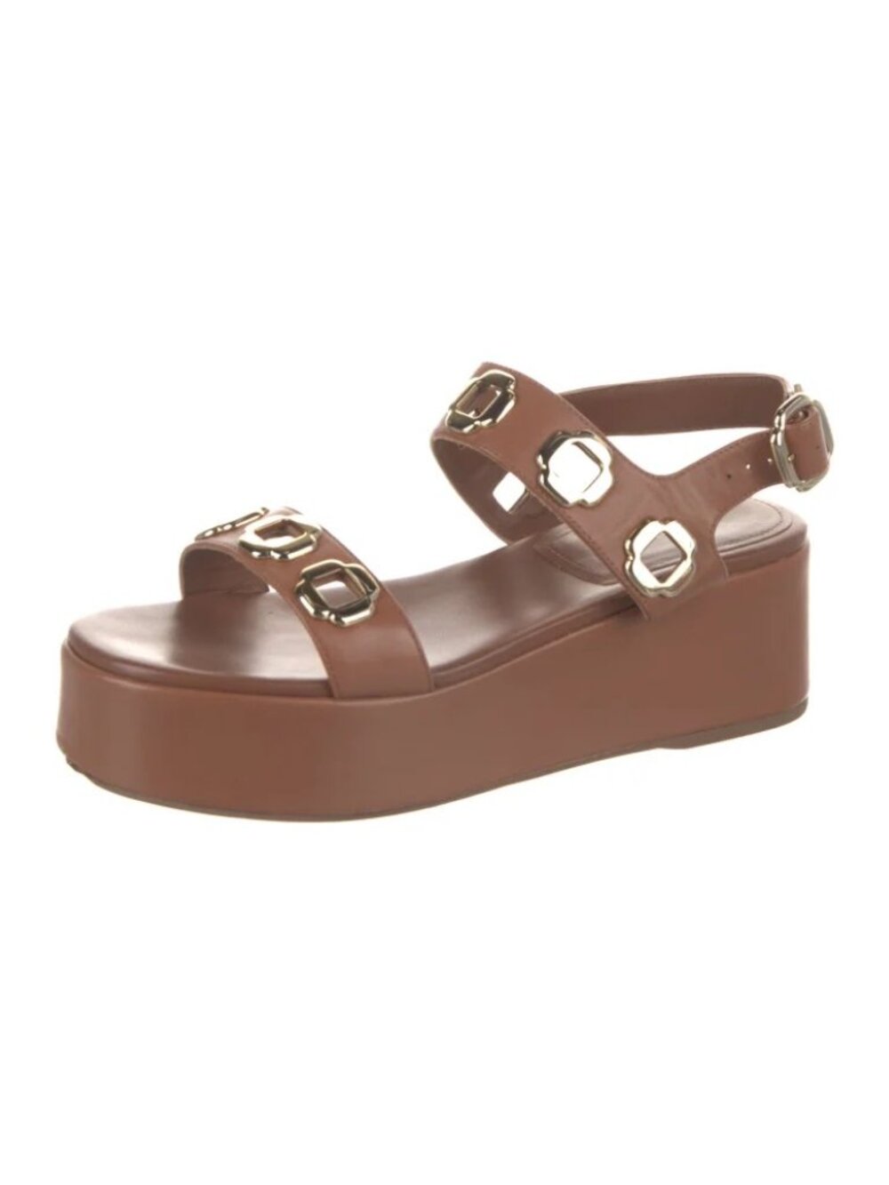 Larroude Milan Platform Leather Sandals Size 8